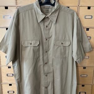 Faded Glory Khaki Sport Shirt - Sturdy Cotton